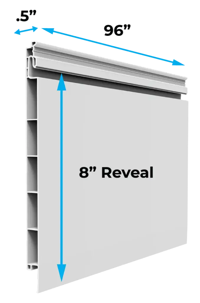8-inch PVC Slatwall